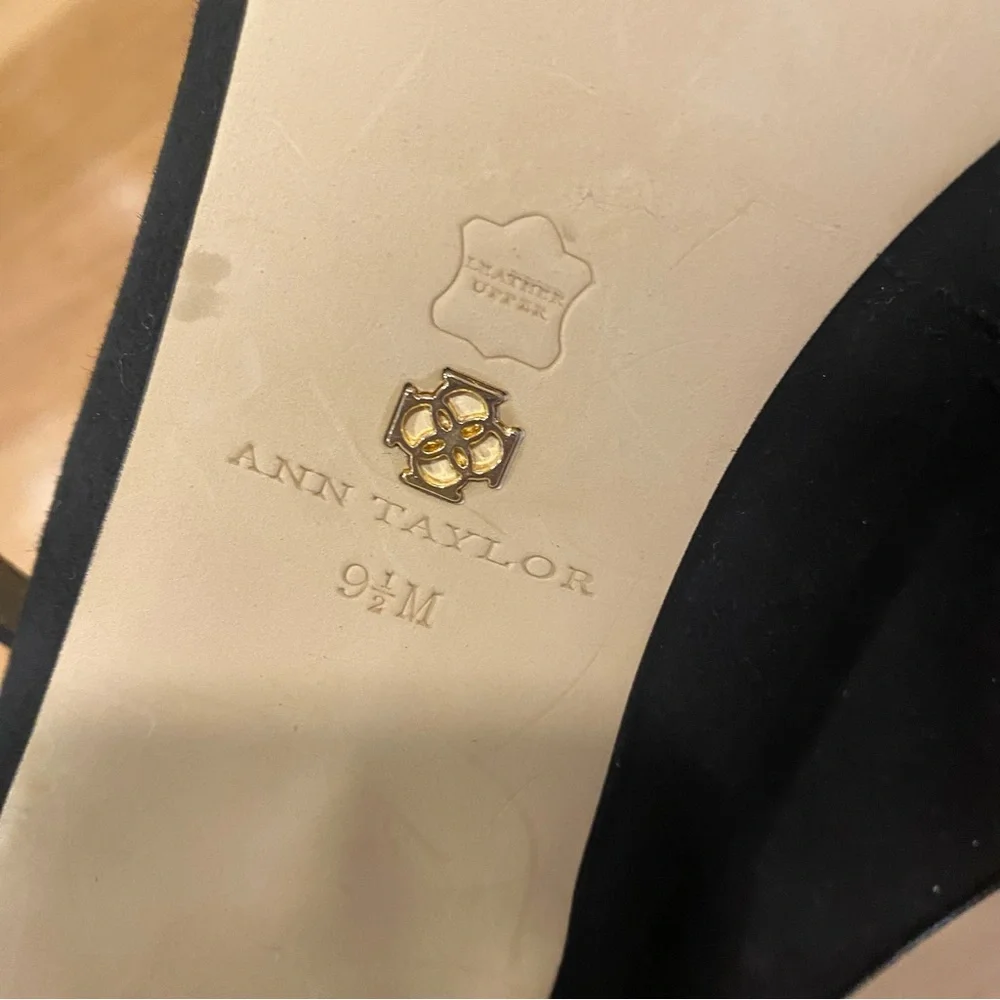 Ann Taylor Suede Peep Toe Stilettos - Picture 8 of 9